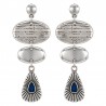 999° Silver Antique Plated/ 5µm/ Blue