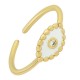 Anillo de Metal Eco Latón Esmaltado Ojo y Circonitas 20mm