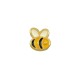 Perle en Zamak Émaillée Abeille 9 x 9.8 mm Ø 1.7 mm