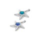 Enameled Zamak Charm Starfish 22x21mm/5mm Ø2.2mm