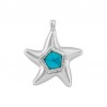 999° Silver Antique Plated/ 5µm/ Transparent Turquoise