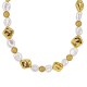 Baroque Pearl Necklace with Hammered Gold Charms & Beads