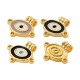 Enameled Zamak Charm Oval with Evil Eye 20x13mm/2mm Ø2.2mm