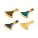 Enameled Zamak Pendant Triangle 20x25mm/3mm Ø1.8mm