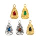 Enameled Zamak Charm Triangle 13x20mm/3mm Ø2.5mm
