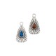Enameled Zamak Charm Triangle 13x20mm/3mm Ø2.5mm