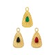 Enameled Zamak Charm Triangle 13x20mm/3mm Ø2.5mm