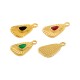 Enameled Zamak Charm Triangle 13x20mm/3mm Ø2.5mm