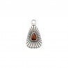 99° Silver Antique Plated/ 5µm/ Transparent Brown Topaz