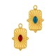 Enameled Zamak Pendant Rectangular 18x26mm/3mm Ø2.5mm