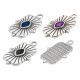 Enameled Zamak Pendant Rectangular 18x26mm/3mm Ø2.5mm