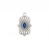 999° Silver Antique Plated/ 5µm/ Transparent Petrol