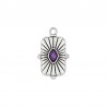 999° Silver Antique Plated/ 5µm/ Transparent Violet