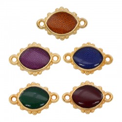 Enameled Zamak Connector Rhombus 14mm
