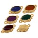 Enameled Zamak Connector Rhombus 14mm