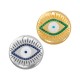 Enameled Zamak Pendant Round with Evil Eye 22mm