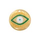 Enameled Zamak Pendant Round with Evil Eye 22mm