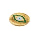 Enameled Zamak Pendant Round with Evil Eye 22mm