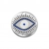 999° Silver Antique Plated/ 5µm/ Transparent Blue/ White/ Navy Blue