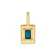 Enameled Zamak Pendant Parallelogram 16x36mm/4mm Ø2.2mm