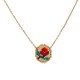304 Stainless Steel Necklace with Miyuki Flower Rose 40+5cm