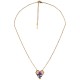 304 Stainless Steel Necklace with Miyuki Heart Flower 40+5cm