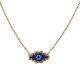 304 Stainless Steel Necklace & Miyuki Blue Eye Flower 40+5cm