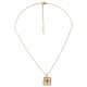 304 Stainless Steel Necklace with Miyuki Cross 40+5cm