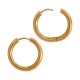 Stainless Steel 304 Earrings Hoop 22-16mm/3mm