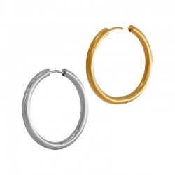 Stainless Steel 304 Earrings Hoop 30-24mm/3mm