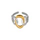 Stainless Steel 304 Finger Ring Circles 20x18.5mm Ø17mm