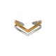 Stainless Steel 304 Finger Ring Double Arrow 20.2x10mm Ø17mm