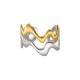 Stainless Steel 304 Finger Ring Waves 19.6x14.2mm Ø17mm