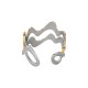 Stainless Steel 304 Finger Ring Waves 19.6x14.2mm Ø17mm