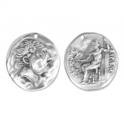Zamak Pendant Coin ~27x29mm Ø1.8mm