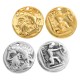 Zamak Charm Coin 4th Century ~15x16mm Ø1.8mm