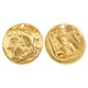 Zamak Charm Coin 4th Century ~15x16mm Ø1.8mm