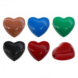 Enameled Zamak Charm Heart 12x11mm/7mm Ø1.3mm