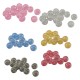 Resin Bead Round with Glitter 8mm Ø1.7mm
