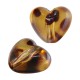 Acrylic Bead Heart 19x16mm/11mm Ø2.5mm