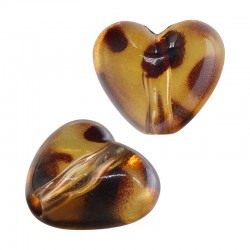 Acrylic Bead Heart 19x16mm/11mm Ø2.5mm