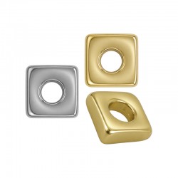 Acrylic UV Charm Square 10mm/3mm Ø3.2mm