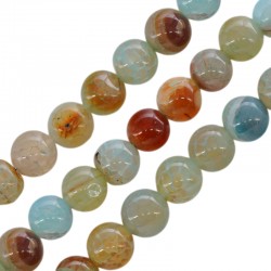 Agate Bead Round Turquoise 8mm Ø~1.4mm (~48pcs)