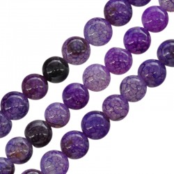Agate Bead Round Purple 8mm Ø~1.4mm (~48pcs)