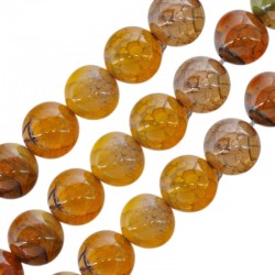 Agate Bead Round Olive 10mm Ø~1.4mm (~38pcs)