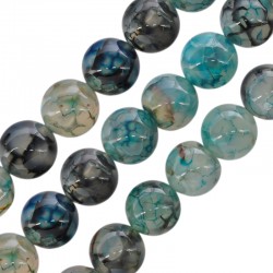 Agate Bead Round Dark Green 10mm Ø~1.4mm (~38pcs)