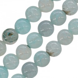 Agate Bead Round Light Blue 10mm Ø~1.4mm (~38pcs)