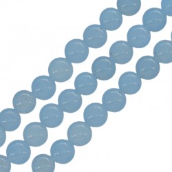 Mountain Jade Bead Round Light Blue 8mm Ø~1.4mm (~47pcs)