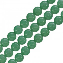 Mountain Jade Bead Round Green 8mm Ø~1.4mm (~47pcs)
