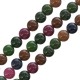 Mountain Jade Bead Round Olive 8mm Ø~1.4mm (~47pcs)